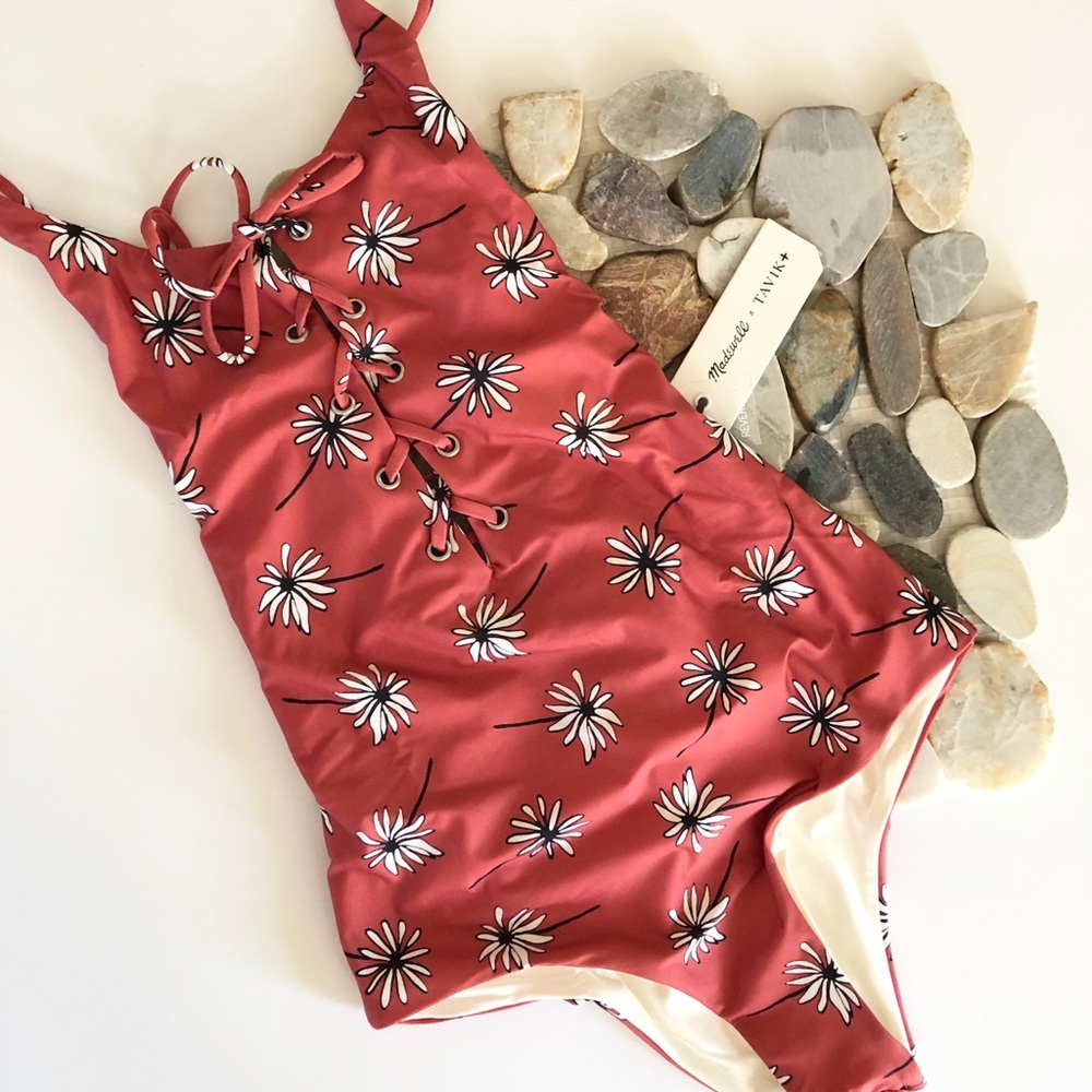 Madewell Reversible Lace Up Monahan One-Piece